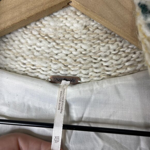 Free People Coat Womens XS Wool Alpaca Mohair Blend Button Up Jacket - Picture 4 of 7